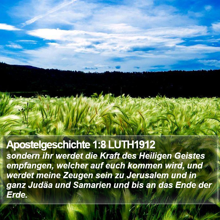 Apostelgeschichte 1:8 LUTH1912 Bible Study