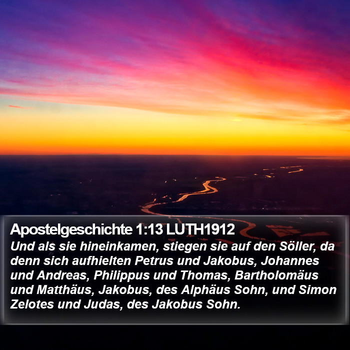 Apostelgeschichte 1:13 LUTH1912 Bible Study