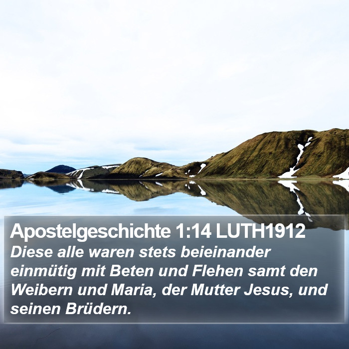 Apostelgeschichte 1:14 LUTH1912 Bible Study