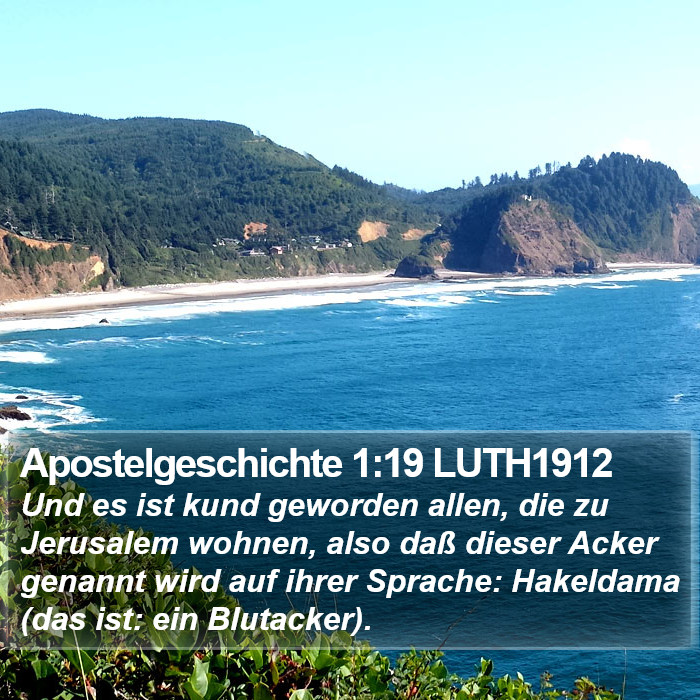 Apostelgeschichte 1:19 LUTH1912 Bible Study