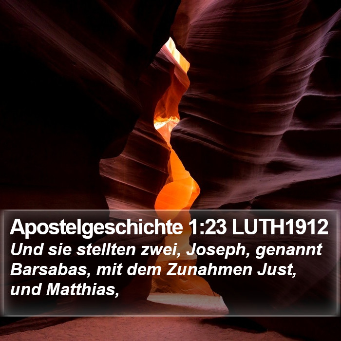 Apostelgeschichte 1:23 LUTH1912 Bible Study