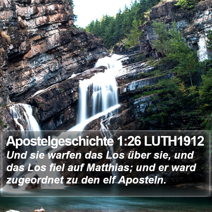 Apostelgeschichte 1:26 LUTH1912 Bible Study