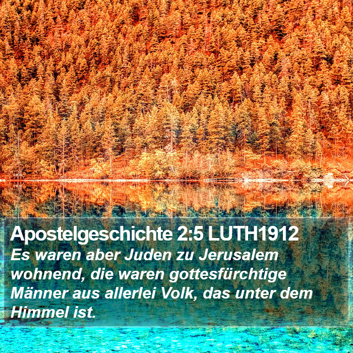 Apostelgeschichte 2:5 LUTH1912 Bible Study