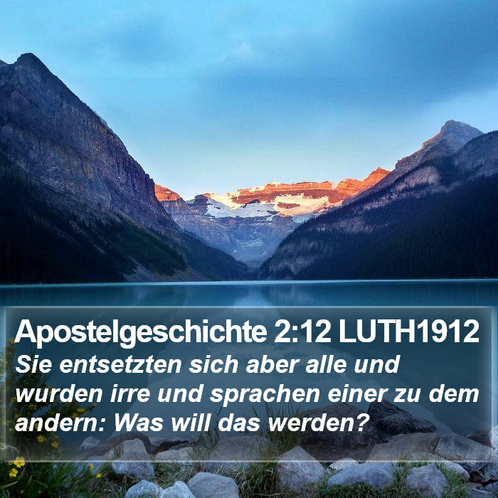 Apostelgeschichte 2:12 LUTH1912 Bible Study