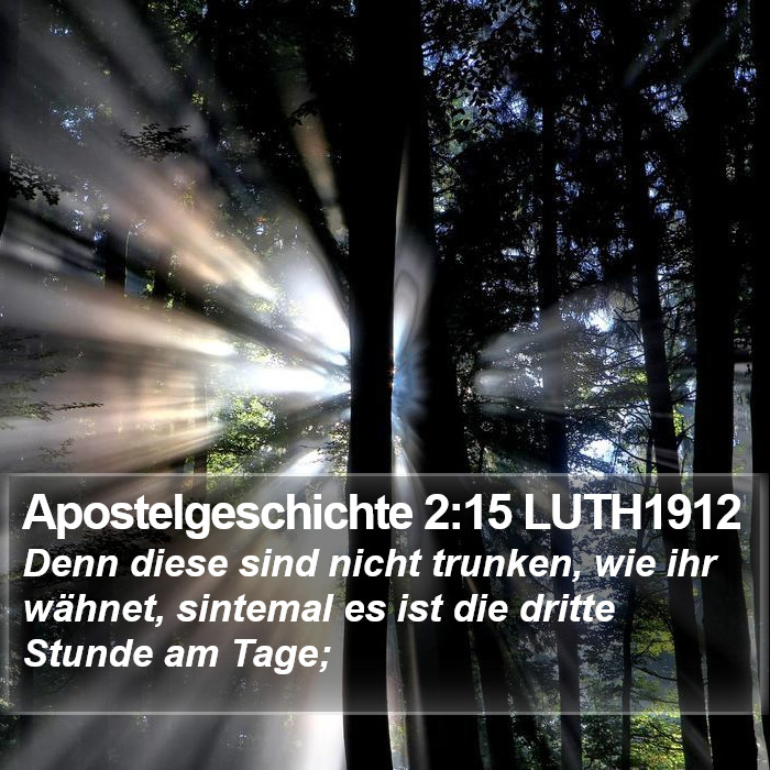 Apostelgeschichte 2:15 LUTH1912 Bible Study