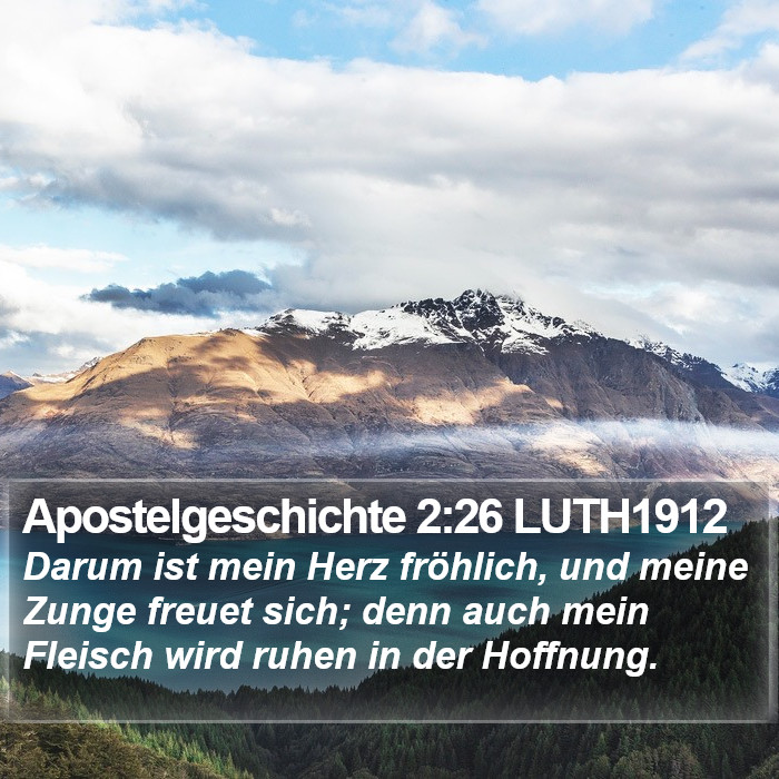 Apostelgeschichte 2:26 LUTH1912 Bible Study