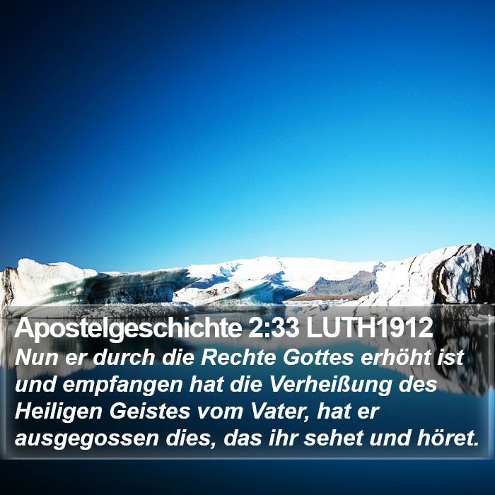 Apostelgeschichte 2:33 LUTH1912 Bible Study