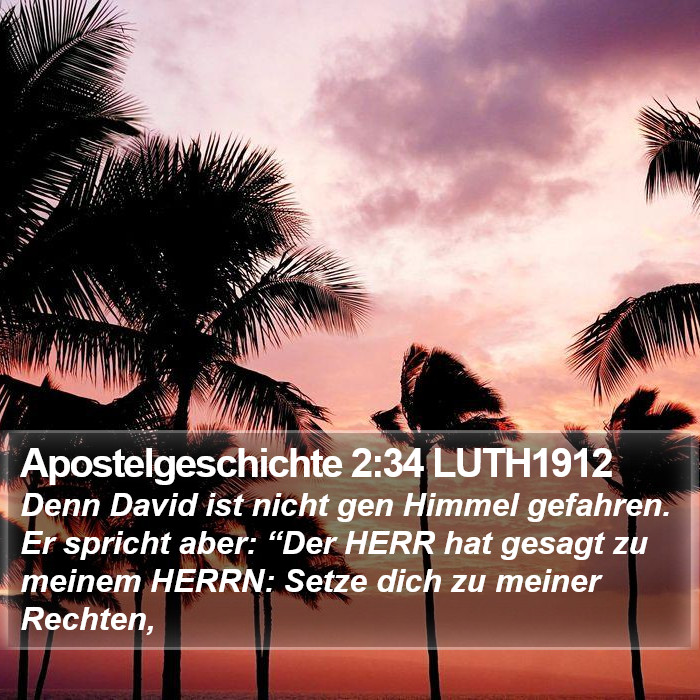 Apostelgeschichte 2:34 LUTH1912 Bible Study