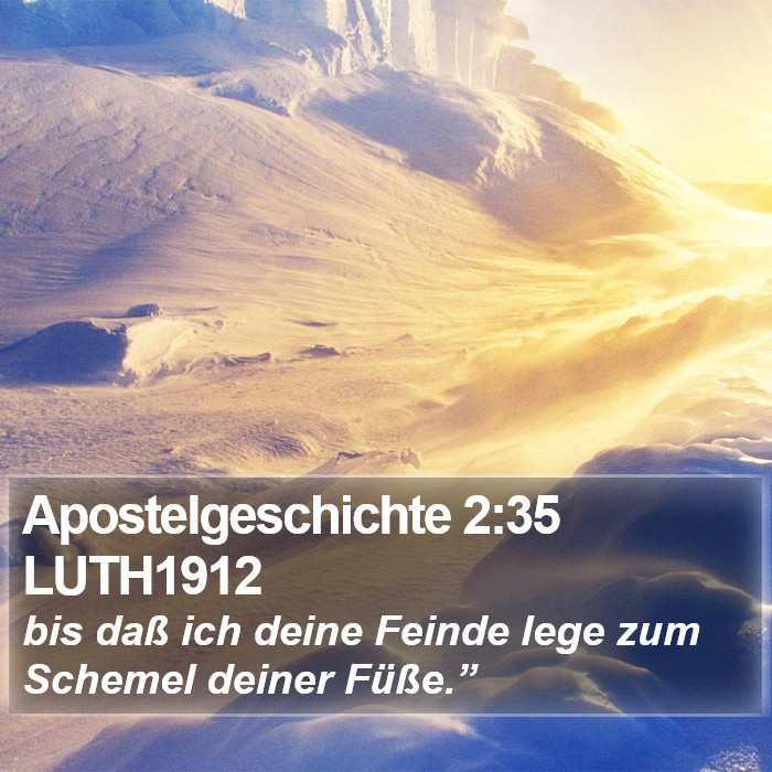 Apostelgeschichte 2:35 LUTH1912 Bible Study