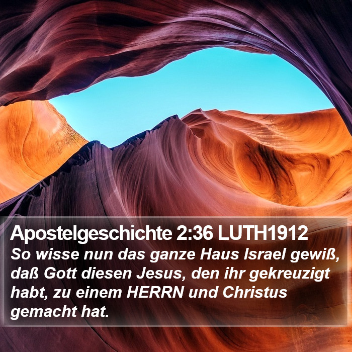 Apostelgeschichte 2:36 LUTH1912 Bible Study