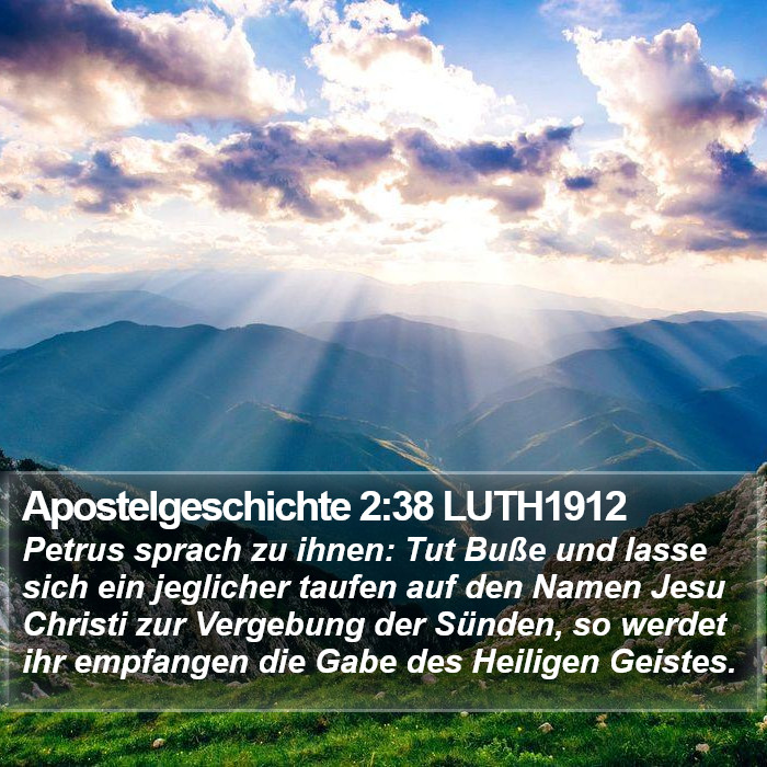 Apostelgeschichte 2:38 LUTH1912 Bible Study