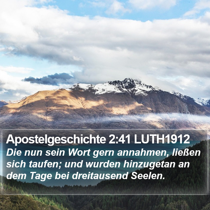Apostelgeschichte 2:41 LUTH1912 Bible Study