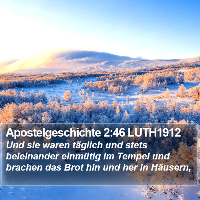 Apostelgeschichte 2:46 LUTH1912 Bible Study