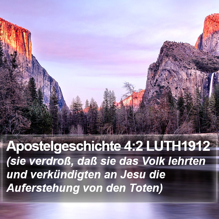 Apostelgeschichte 4:2 LUTH1912 Bible Study