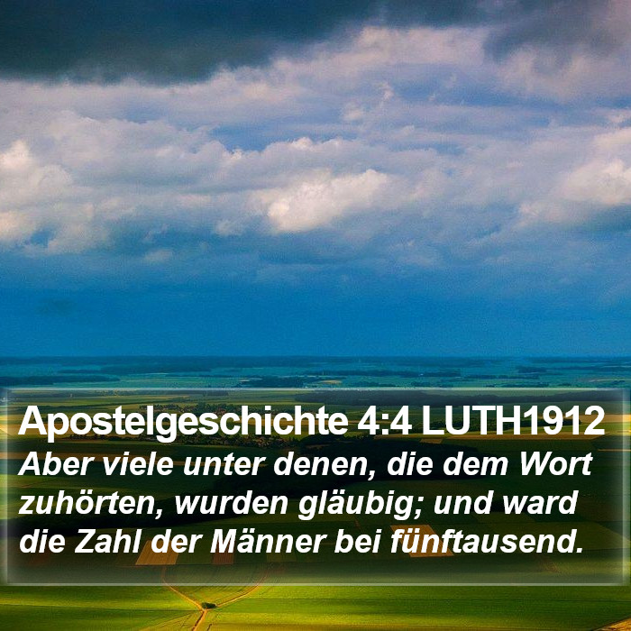 Apostelgeschichte 4:4 LUTH1912 Bible Study