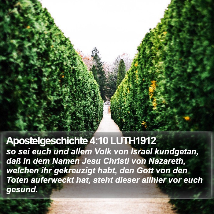 Apostelgeschichte 4:10 LUTH1912 Bible Study