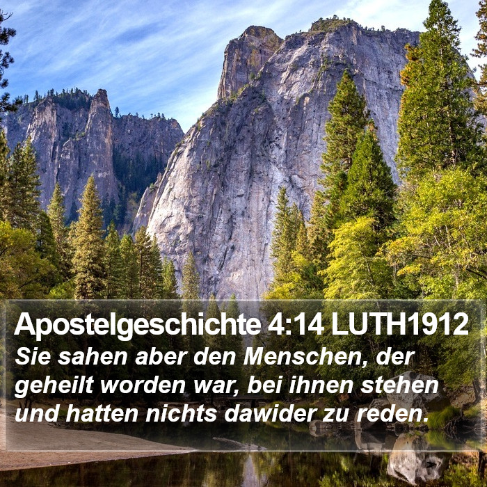 Apostelgeschichte 4:14 LUTH1912 Bible Study