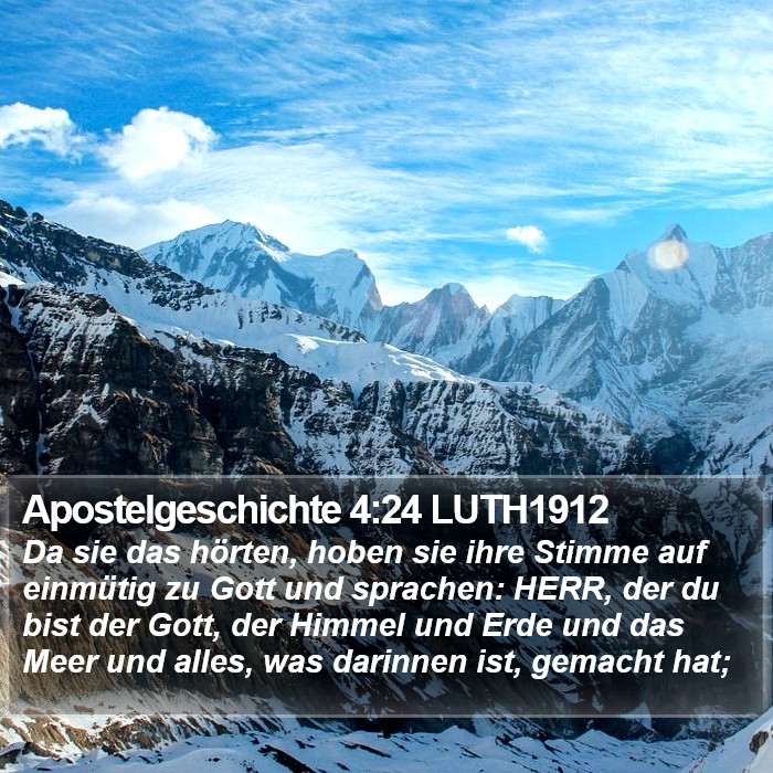 Apostelgeschichte 4:24 LUTH1912 Bible Study