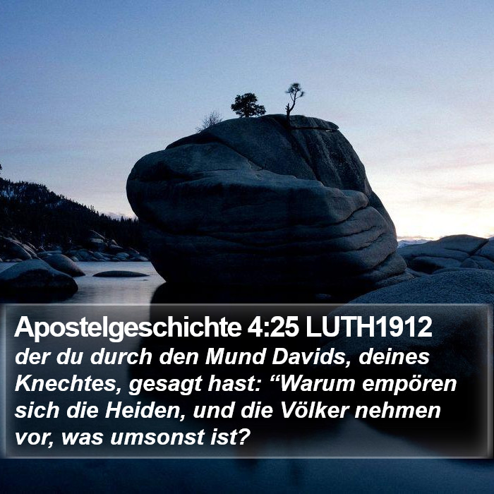 Apostelgeschichte 4:25 LUTH1912 Bible Study