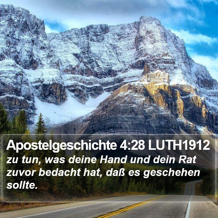 Apostelgeschichte 4:28 LUTH1912 Bible Study