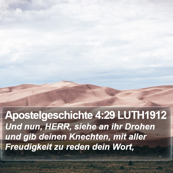 Apostelgeschichte 4:29 LUTH1912 Bible Study