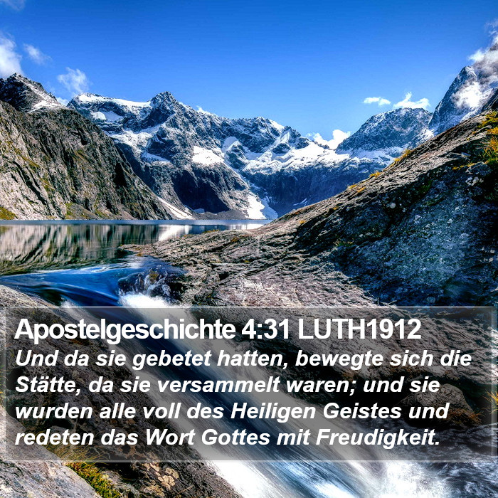 Apostelgeschichte 4:31 LUTH1912 Bible Study