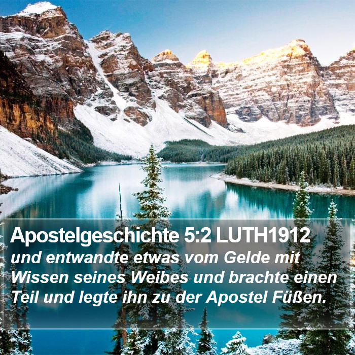 Apostelgeschichte 5:2 LUTH1912 Bible Study
