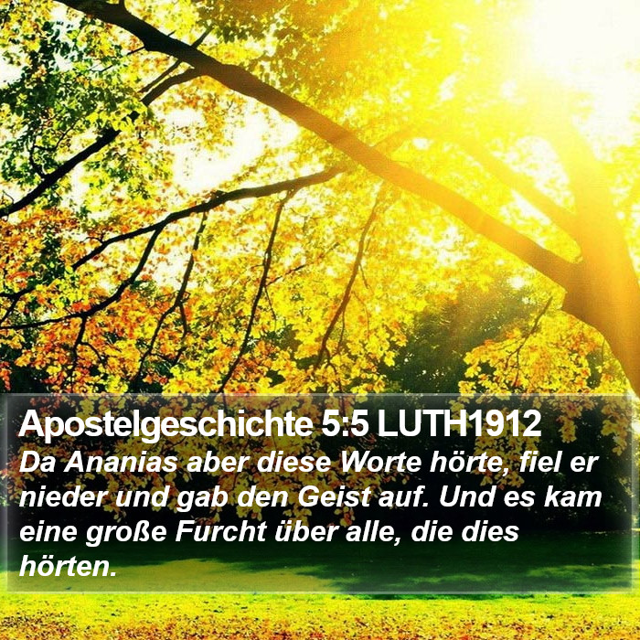 Apostelgeschichte 5:5 LUTH1912 Bible Study