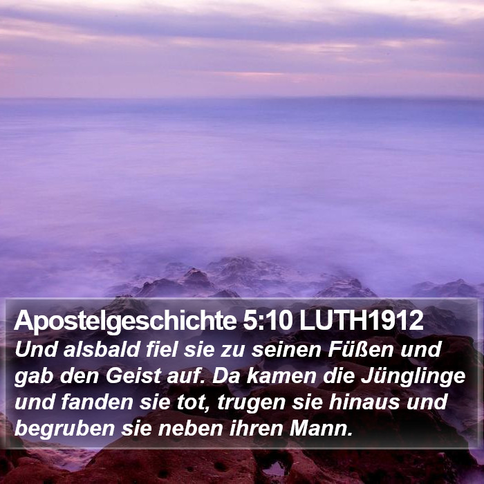Apostelgeschichte 5:10 LUTH1912 Bible Study
