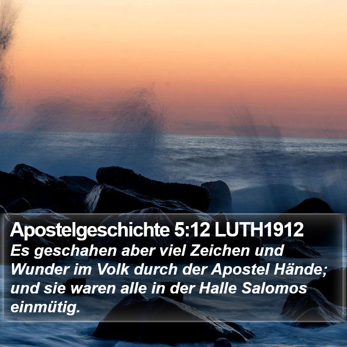 Apostelgeschichte 5:12 LUTH1912 Bible Study