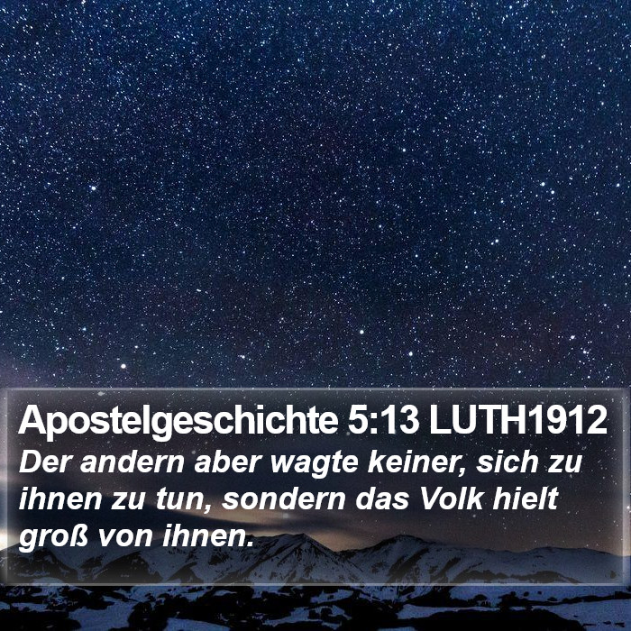 Apostelgeschichte 5:13 LUTH1912 Bible Study