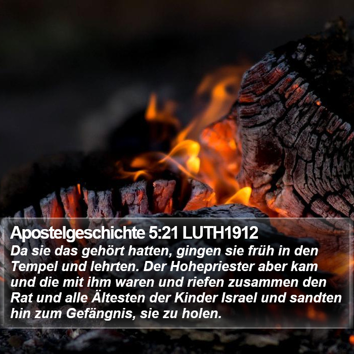 Apostelgeschichte 5:21 LUTH1912 Bible Study