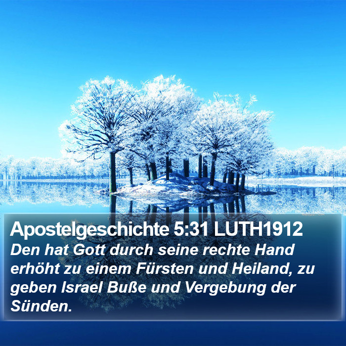 Apostelgeschichte 5:31 LUTH1912 Bible Study