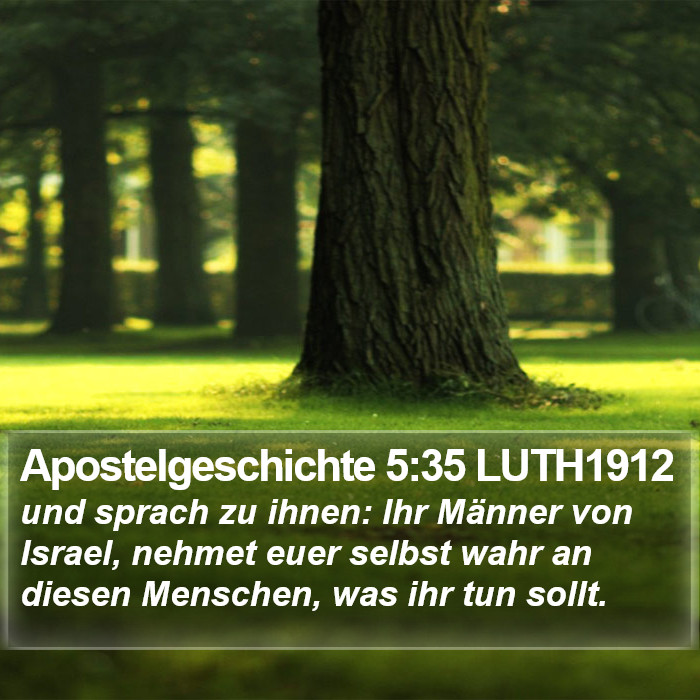 Apostelgeschichte 5:35 LUTH1912 Bible Study