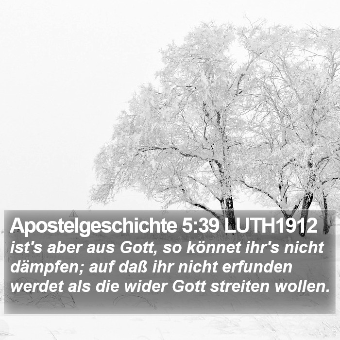 Apostelgeschichte 5:39 LUTH1912 Bible Study