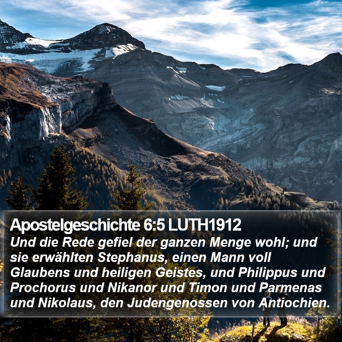 Apostelgeschichte 6:5 LUTH1912 Bible Study