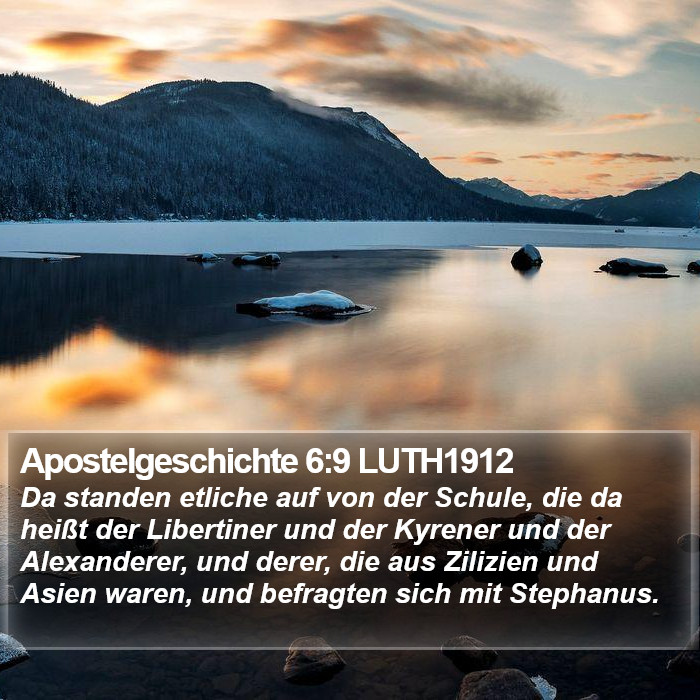 Apostelgeschichte 6:9 LUTH1912 Bible Study