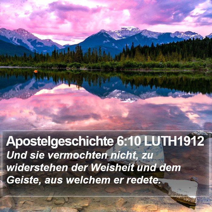 Apostelgeschichte 6:10 LUTH1912 Bible Study