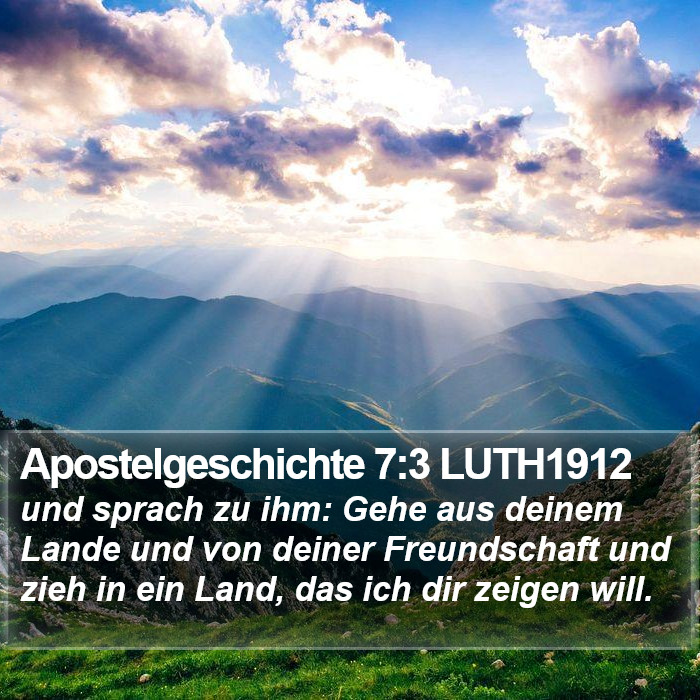 Apostelgeschichte 7:3 LUTH1912 Bible Study