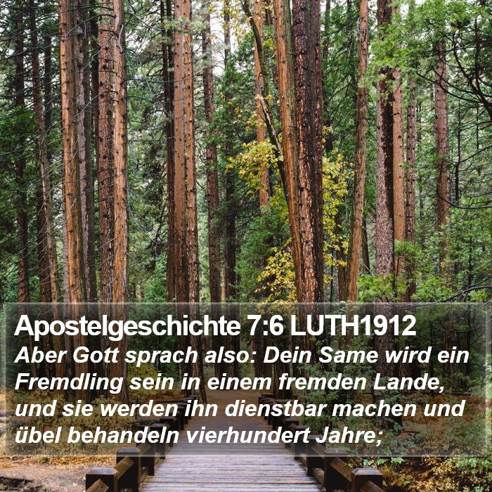 Apostelgeschichte 7:6 LUTH1912 Bible Study
