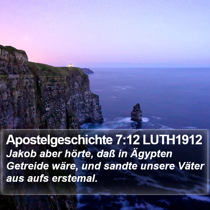 Apostelgeschichte 7:12 LUTH1912 Bible Study