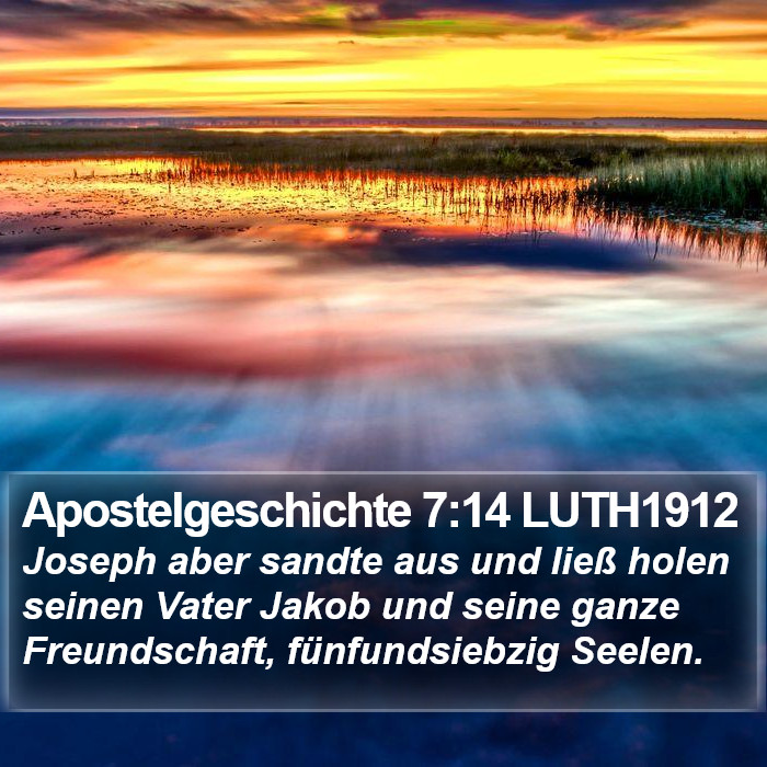 Apostelgeschichte 7:14 LUTH1912 Bible Study