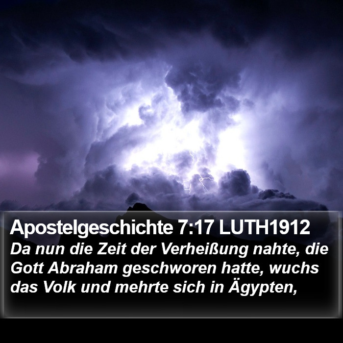 Apostelgeschichte 7:17 LUTH1912 Bible Study