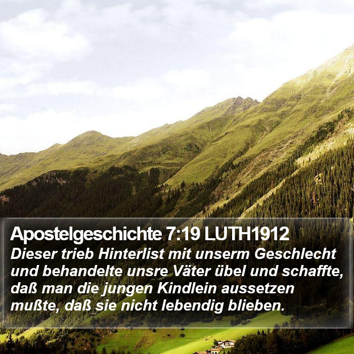 Apostelgeschichte 7:19 LUTH1912 Bible Study