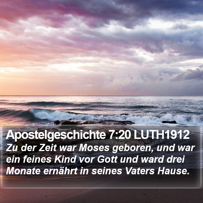 Apostelgeschichte 7:20 LUTH1912 Bible Study