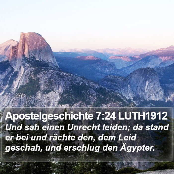 Apostelgeschichte 7:24 LUTH1912 Bible Study