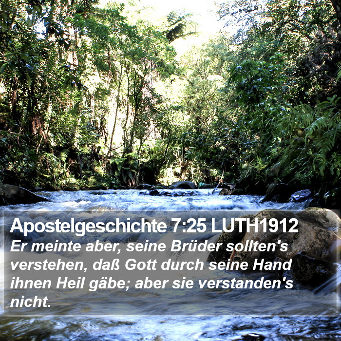 Apostelgeschichte 7:25 LUTH1912 Bible Study