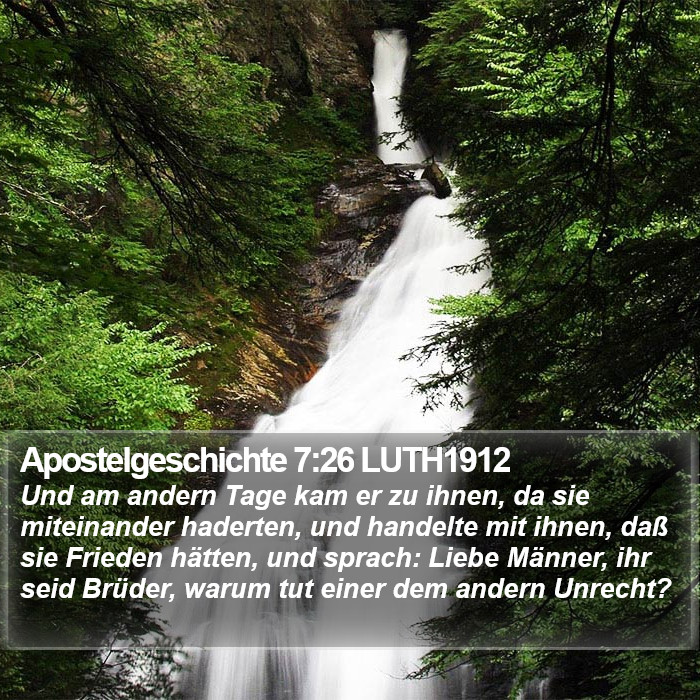 Apostelgeschichte 7:26 LUTH1912 Bible Study