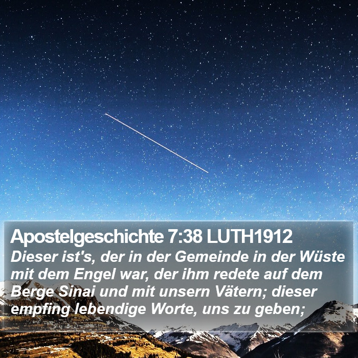 Apostelgeschichte 7:38 LUTH1912 Bible Study