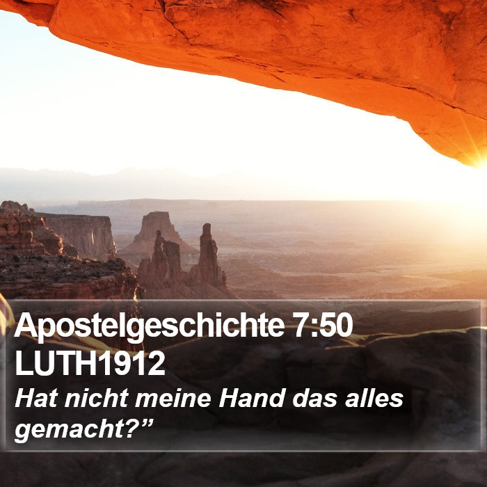 Apostelgeschichte 7:50 LUTH1912 Bible Study